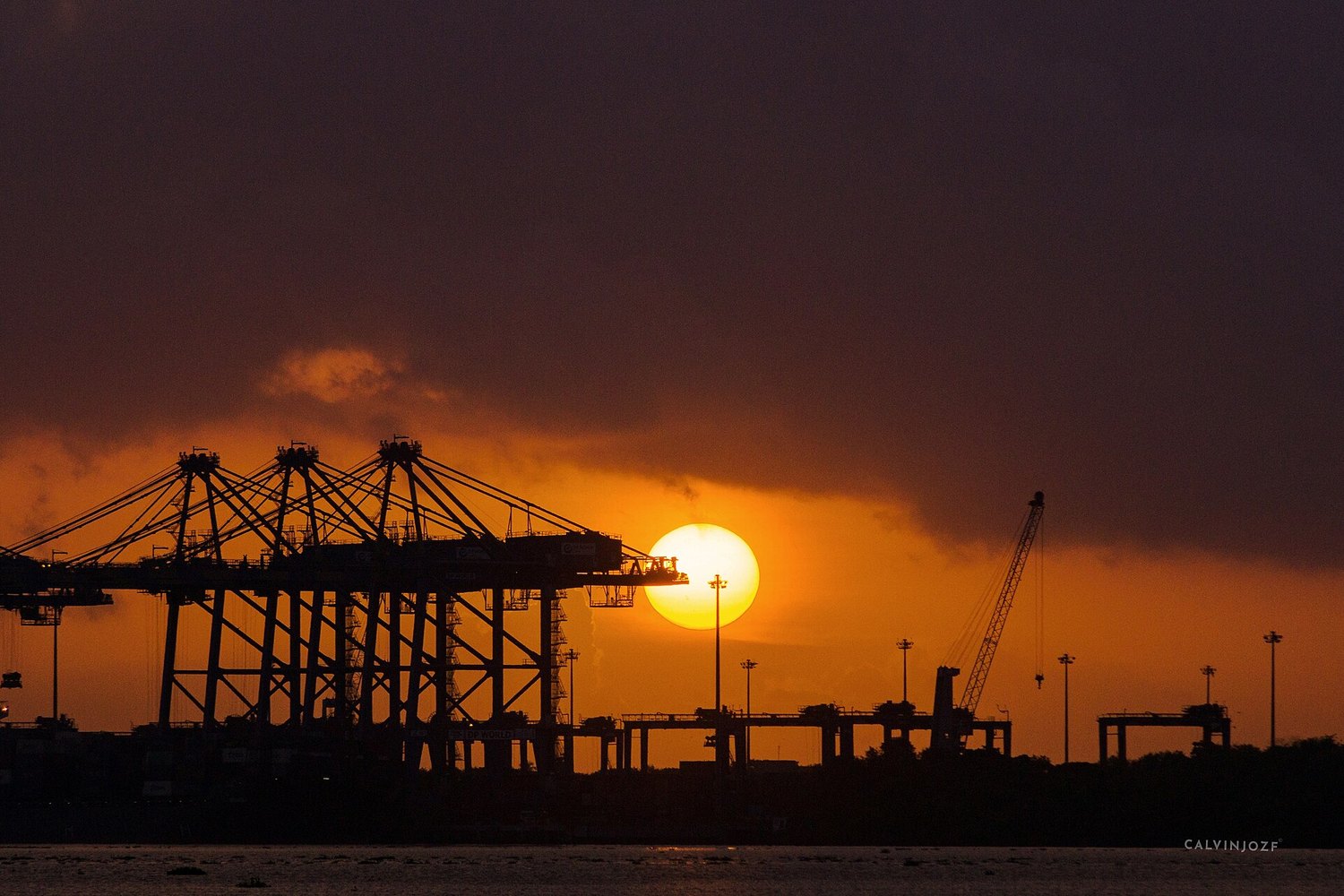 Containers at a port terminal