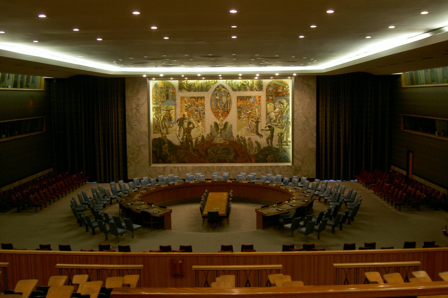 The United Nations Security Council chamber